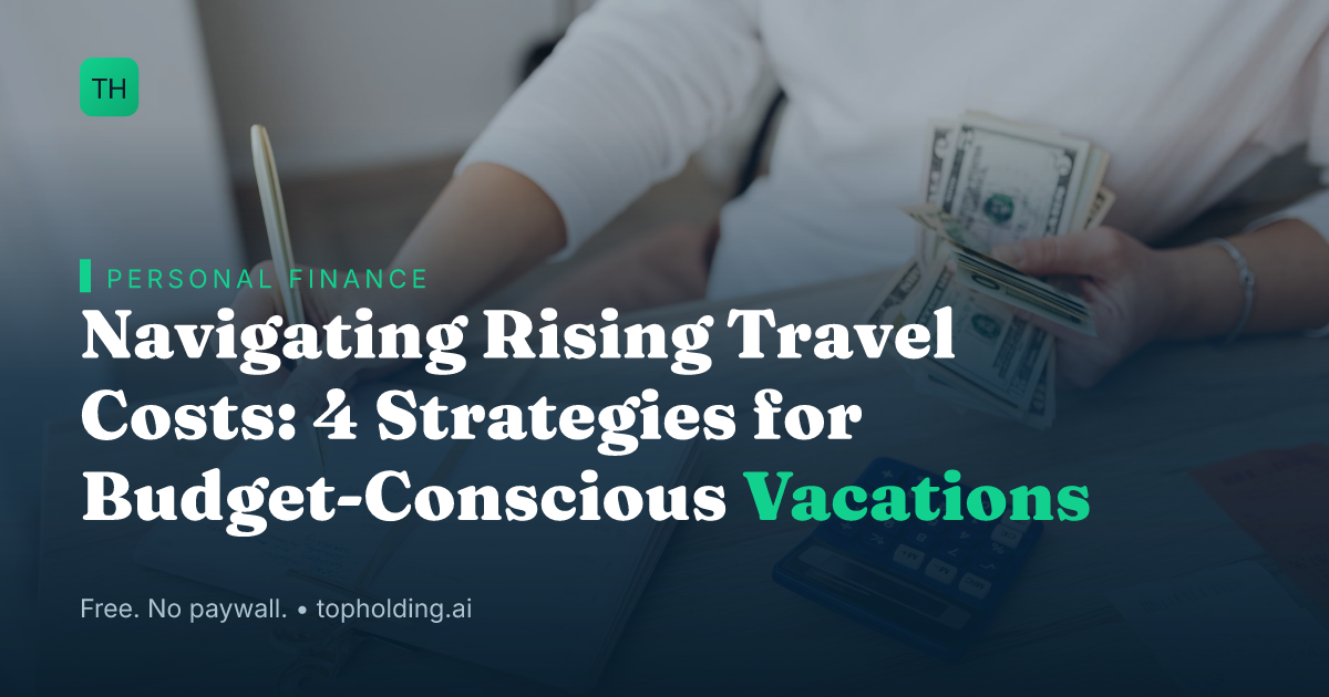 Navigating Rising Travel Costs: 4 Strategies for Budget-Conscious Vacations