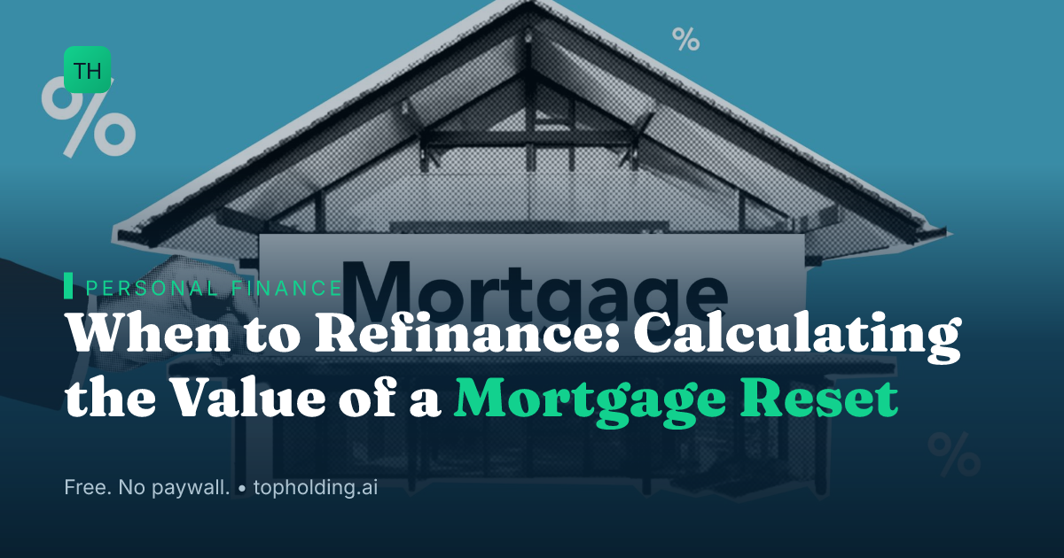 When to Refinance: Calculating the Value of a Mortgage Reset