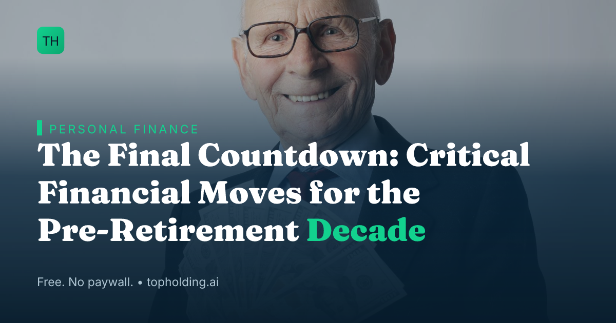 The Final Countdown: Critical Financial Moves for the Pre-Retirement Decade