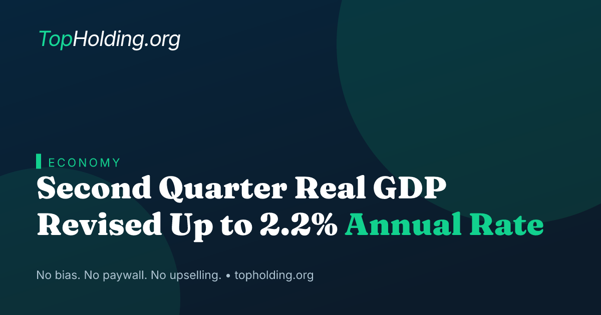 Second Quarter Real GDP Revised Up to 2.2% Annual Rate