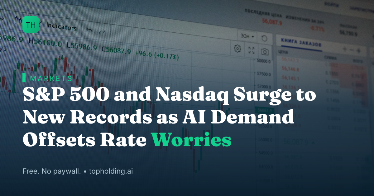 S&P 500 and Nasdaq Surge to New Records as AI Demand Offsets Rate Worries