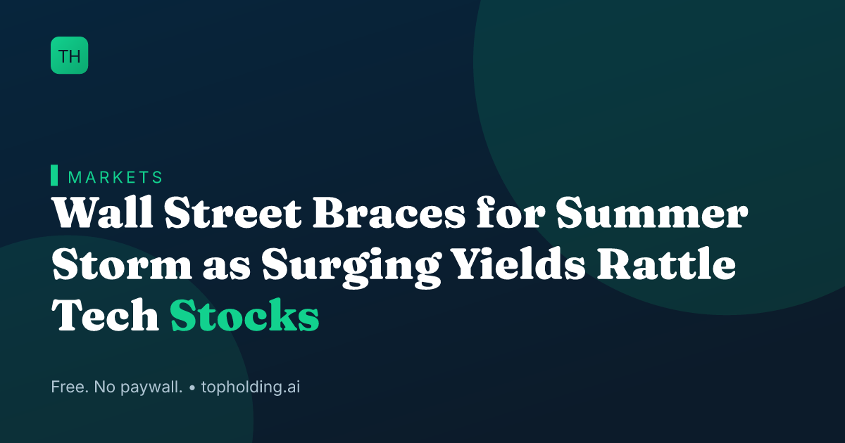 Wall Street Braces for Summer Storm as Surging Yields Rattle Tech Stocks