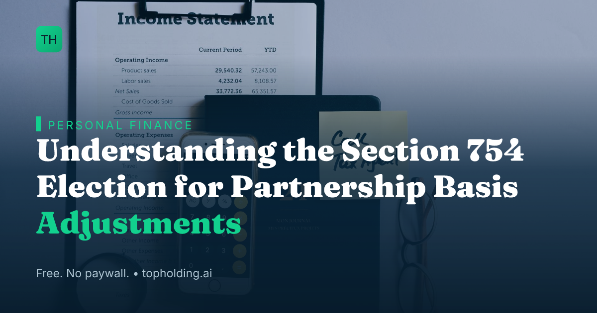 Understanding the Section 754 Election for Partnership Basis Adjustments
