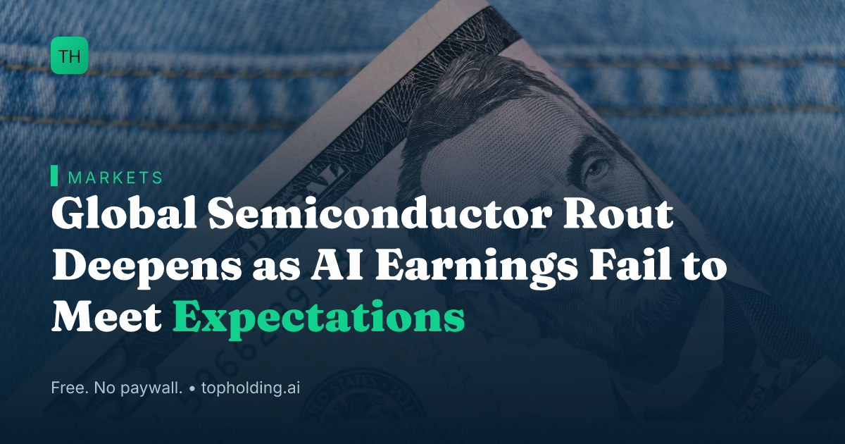 Global Semiconductor Rout Deepens as AI Earnings Fail to Meet Expectations
