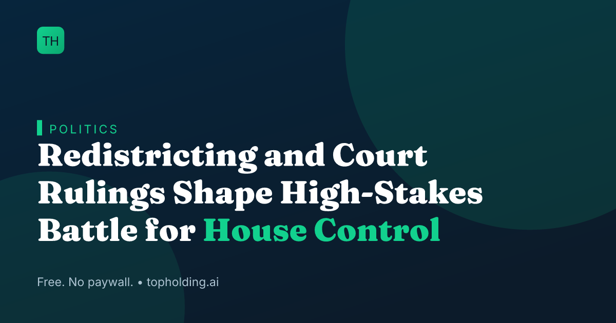 Redistricting and Court Rulings Shape High-Stakes Battle for House Control