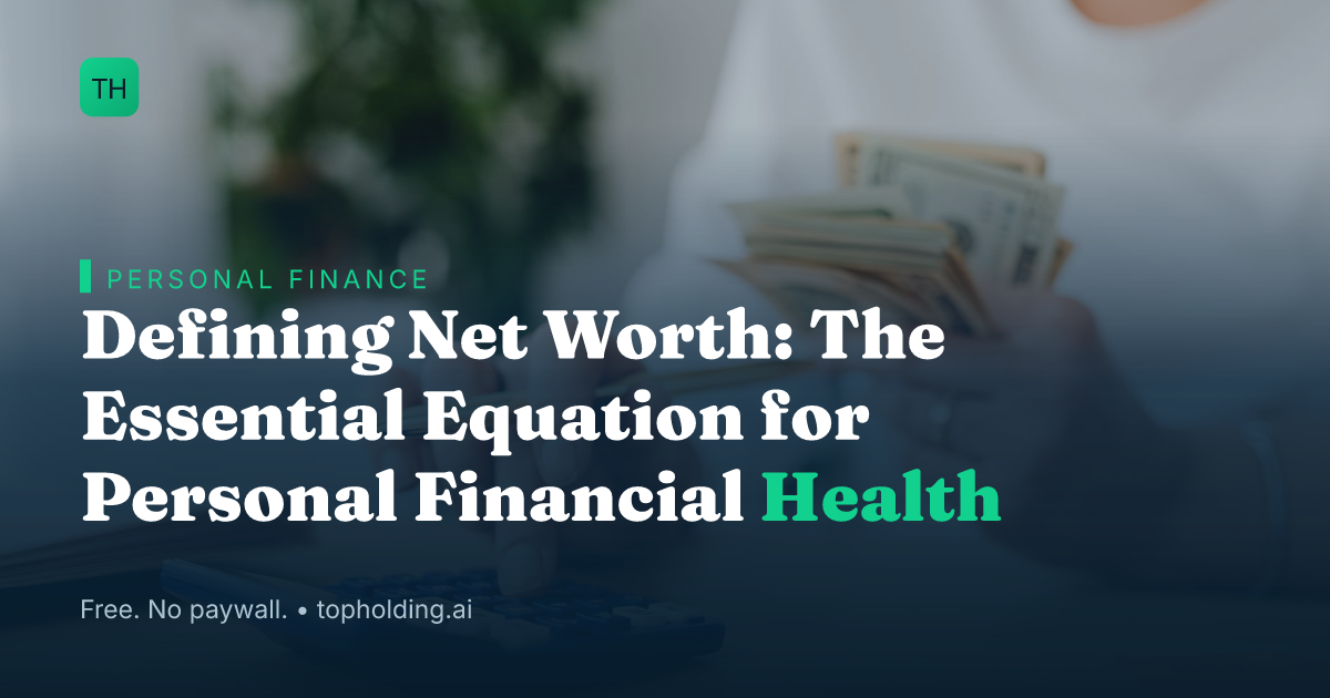 Defining Net Worth: The Essential Equation for Personal Financial Health