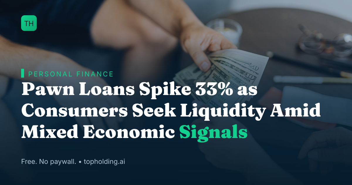 Pawn Loans Spike 33% as Consumers Seek Liquidity Amid Mixed Economic Signals