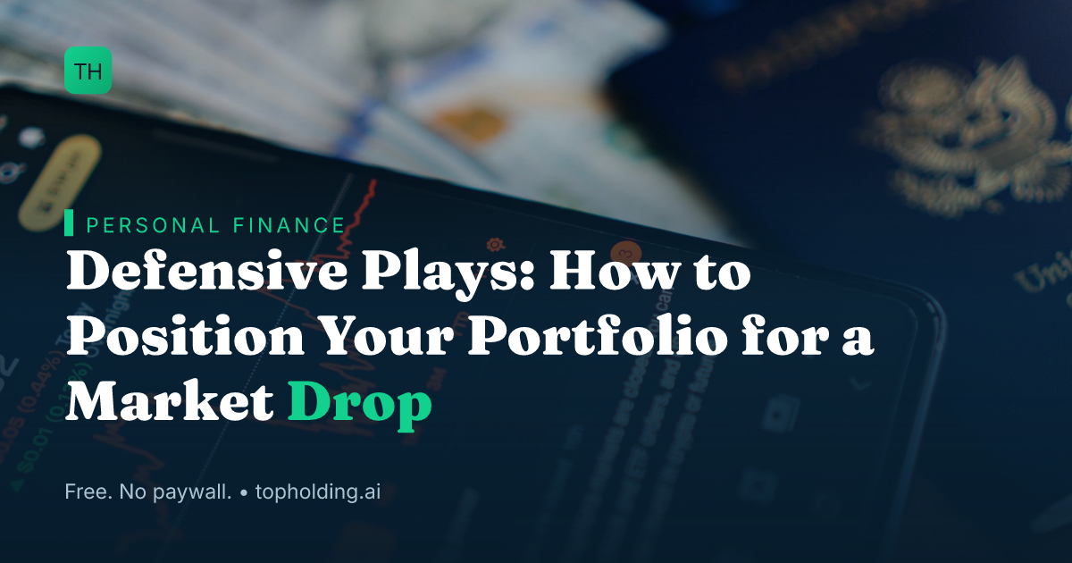 Defensive Plays: How to Position Your Portfolio for a Market Drop