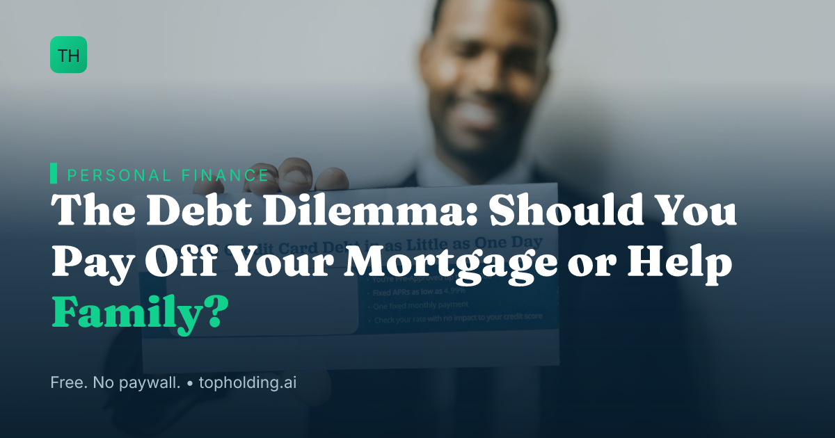 The Debt Dilemma: Should You Pay Off Your Mortgage or Help Family?
