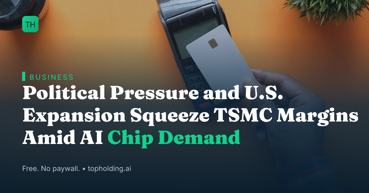 Political Pressure and U.S. Expansion Squeeze TSMC Margins Amid AI Chip Demand