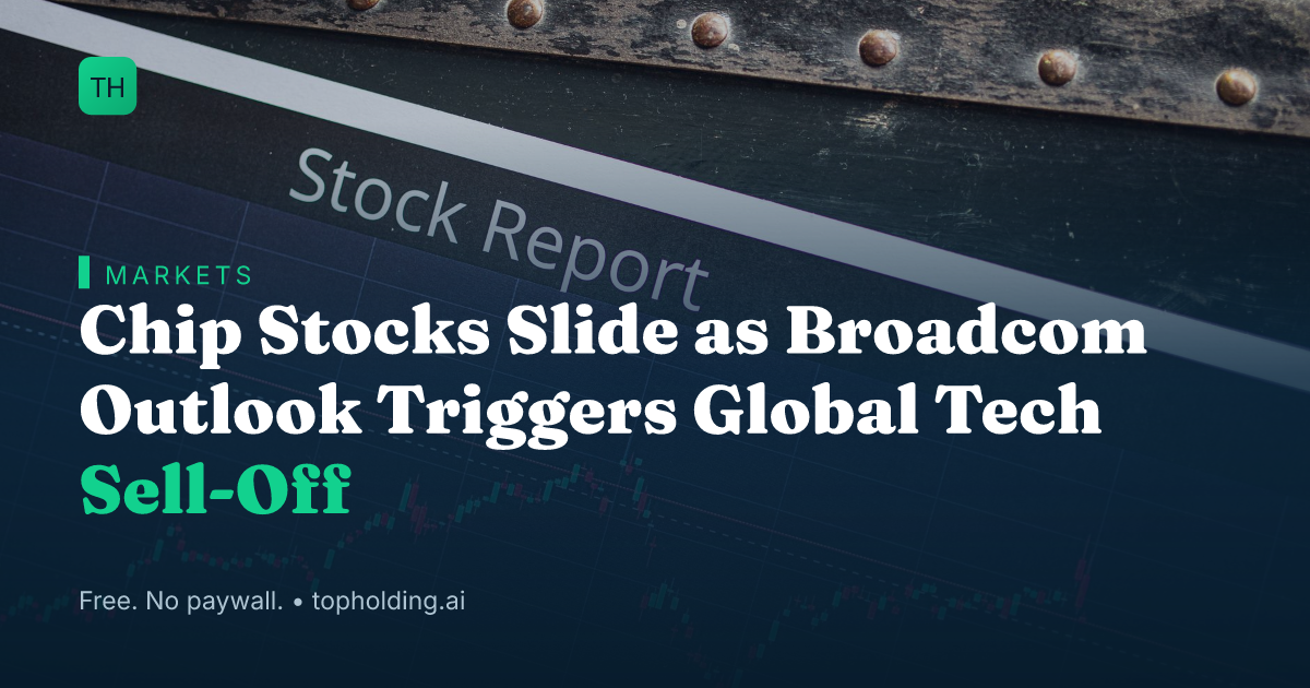 Chip Stocks Slide as Broadcom Outlook Triggers Global Tech Sell-Off
