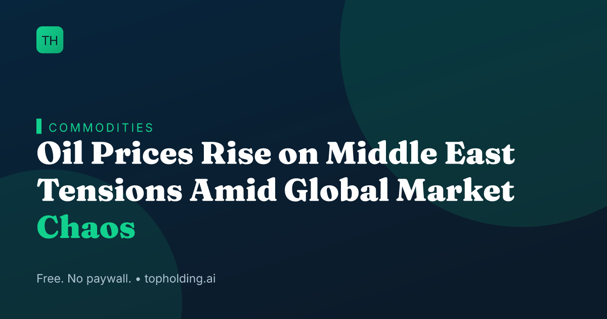 Oil Prices Rise on Middle East Tensions Amid Global Market Chaos