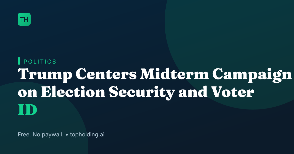Trump Centers Midterm Campaign on Election Security and Voter ID