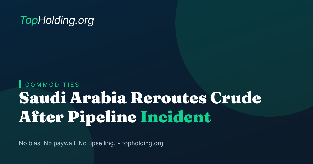 Saudi Arabia Reroutes Crude After Pipeline Incident