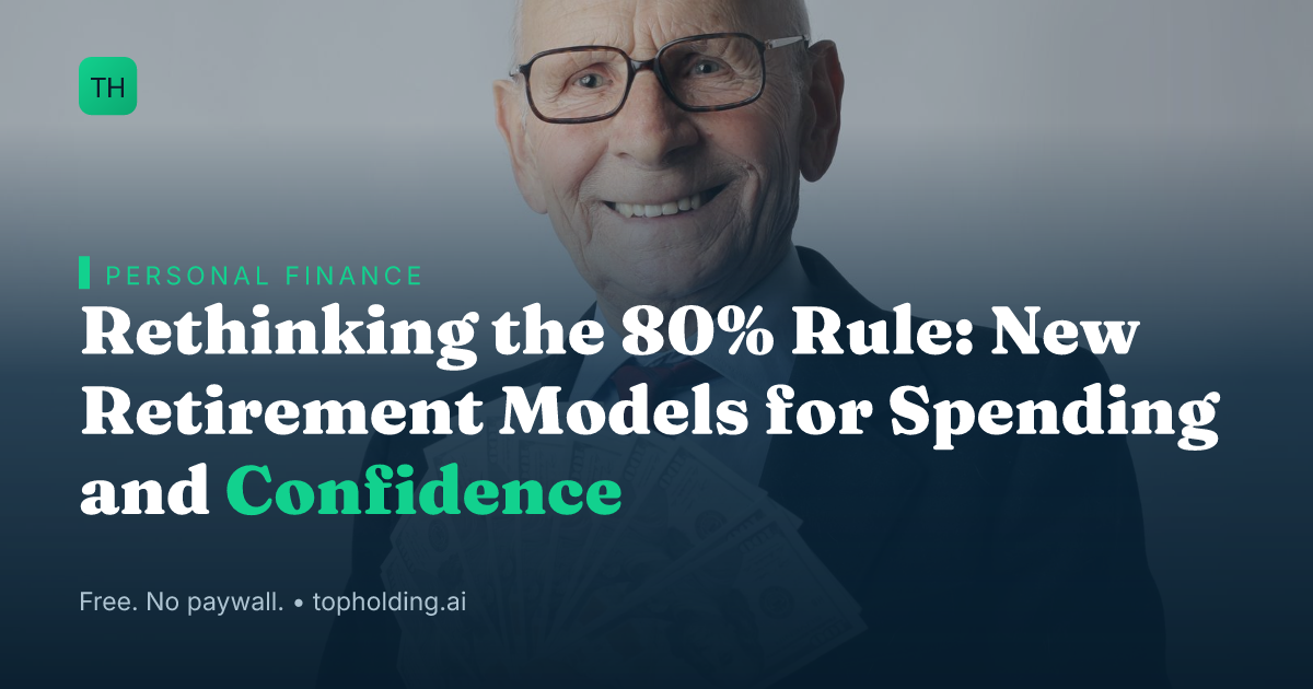 Rethinking the 80% Rule: New Retirement Models for Spending and Confidence