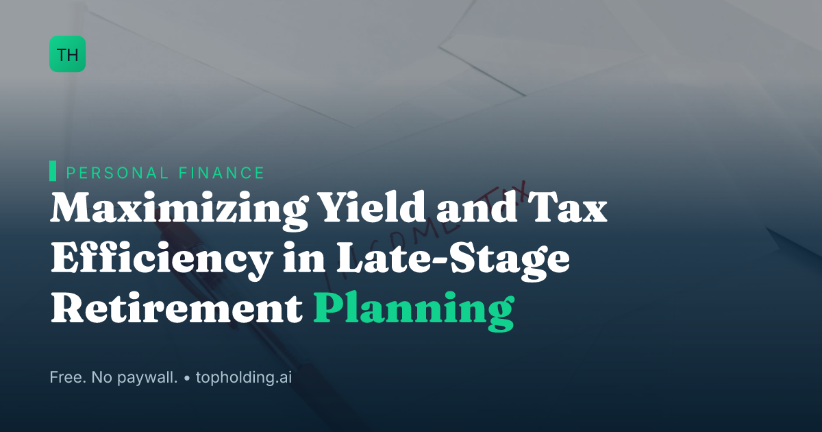 Maximizing Yield and Tax Efficiency in Late-Stage Retirement Planning