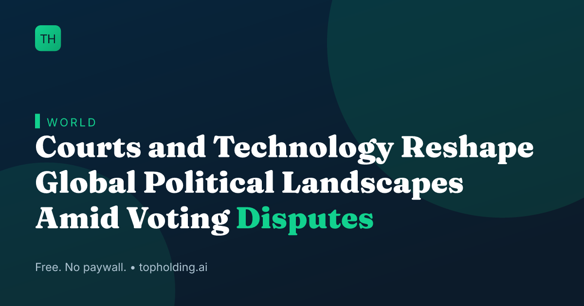 Courts and Technology Reshape Global Political Landscapes Amid Voting Disputes