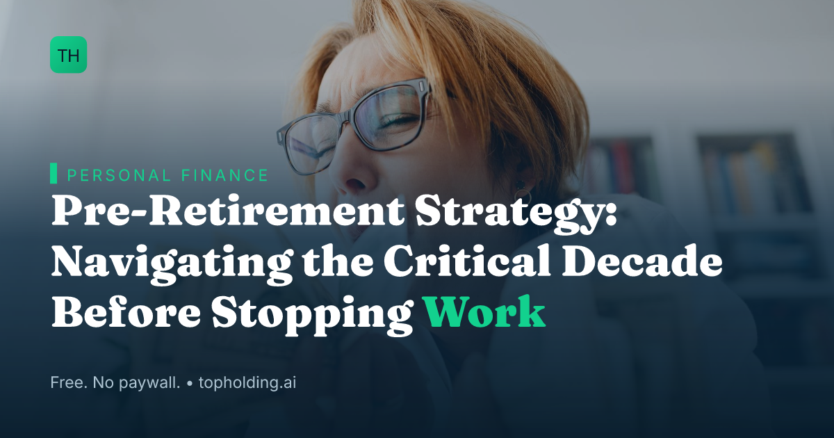 Pre-Retirement Strategy: Navigating the Critical Decade Before Stopping Work