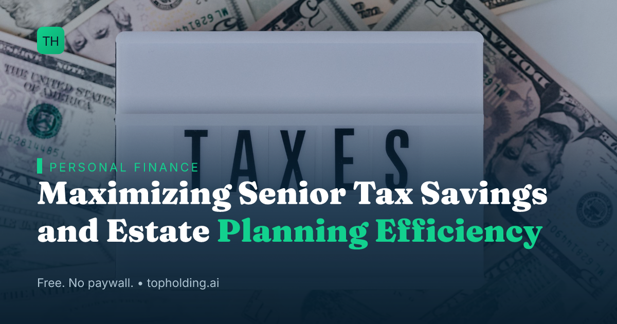 Maximizing Senior Tax Savings and Estate Planning Efficiency