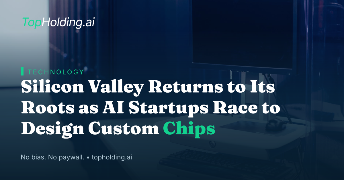 Silicon Valley Returns to Its Roots as AI Startups Race to Design Custom Chips