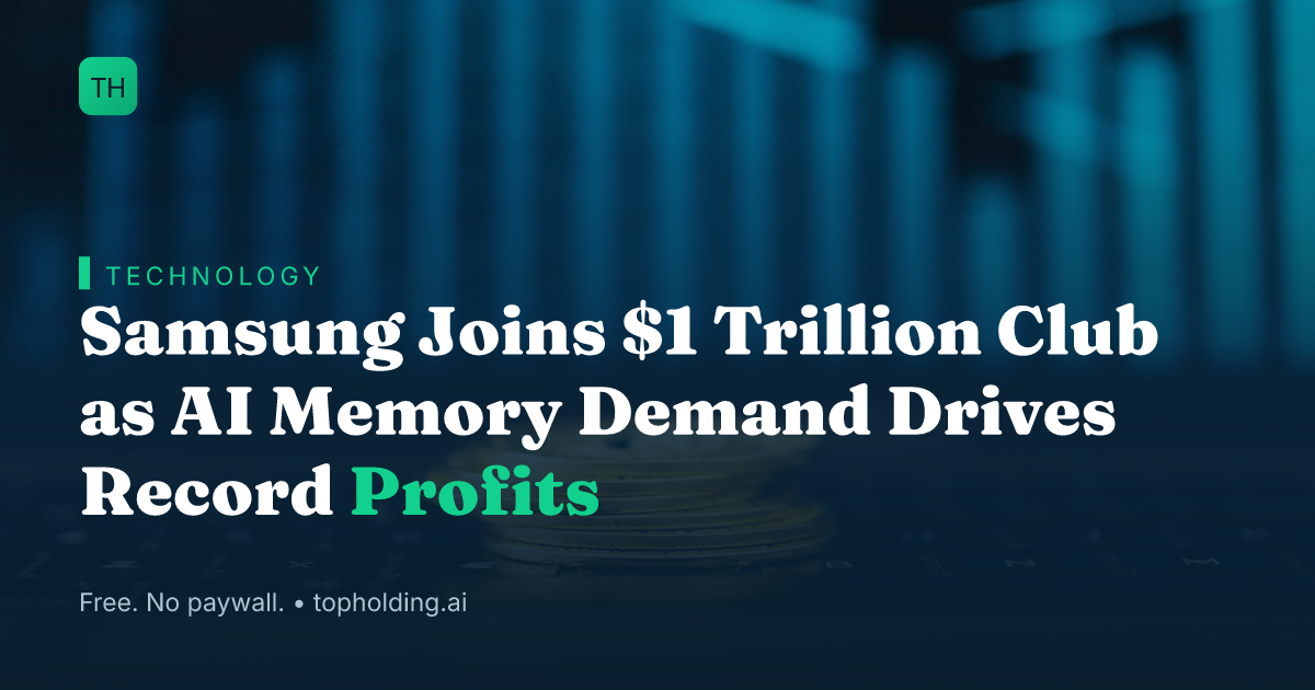 Samsung Joins $1 Trillion Club as AI Memory Demand Drives Record Profits