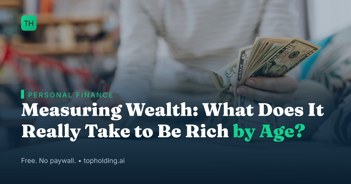 Measuring Wealth: What Does It Really Take to Be Rich by Age?