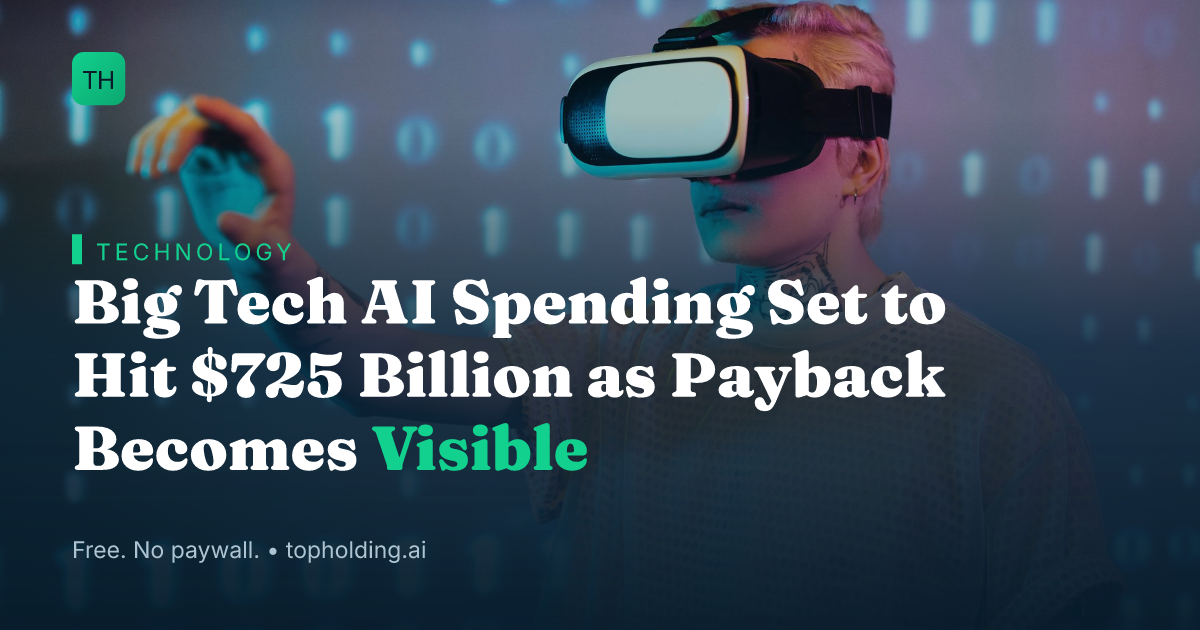 Big Tech AI Spending Set to Hit $725 Billion as Payback Becomes Visible