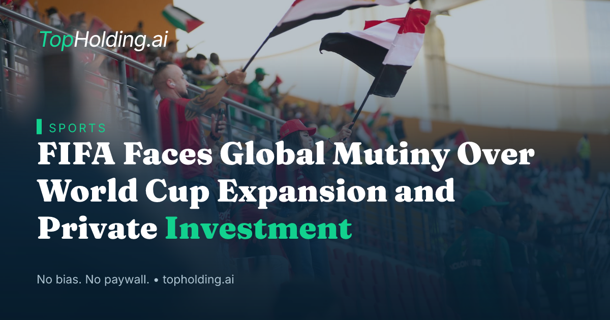 FIFA Faces Global Mutiny Over World Cup Expansion and Private Investment