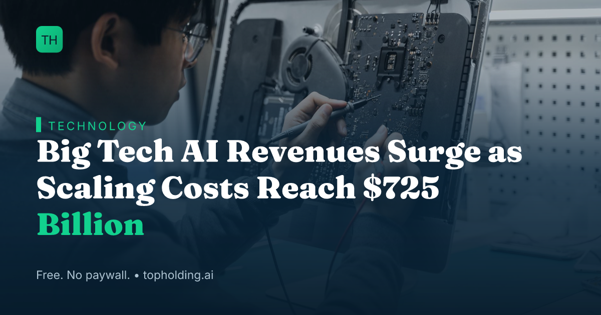 Big Tech AI Revenues Surge as Scaling Costs Reach $725 Billion