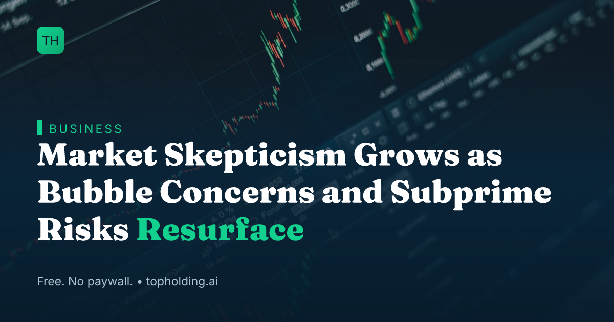 Market Skepticism Grows as Bubble Concerns and Subprime Risks Resurface