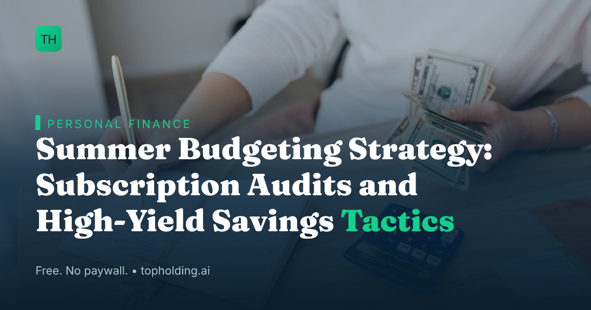Summer Budgeting Strategy: Subscription Audits and High-Yield Savings Tactics