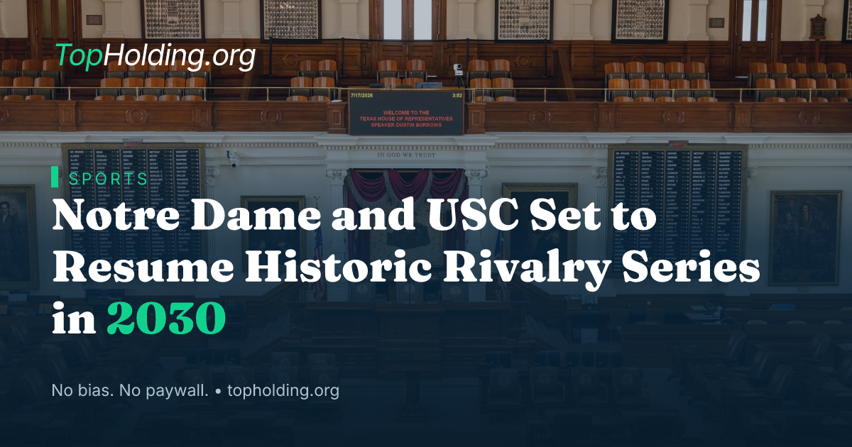 Notre Dame and USC Set to Resume Historic Rivalry Series in 2030