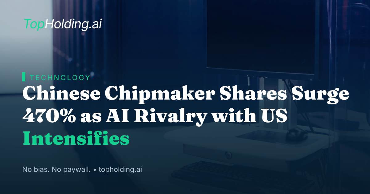 Chinese Chipmaker Shares Surge 470% as AI Rivalry with US Intensifies