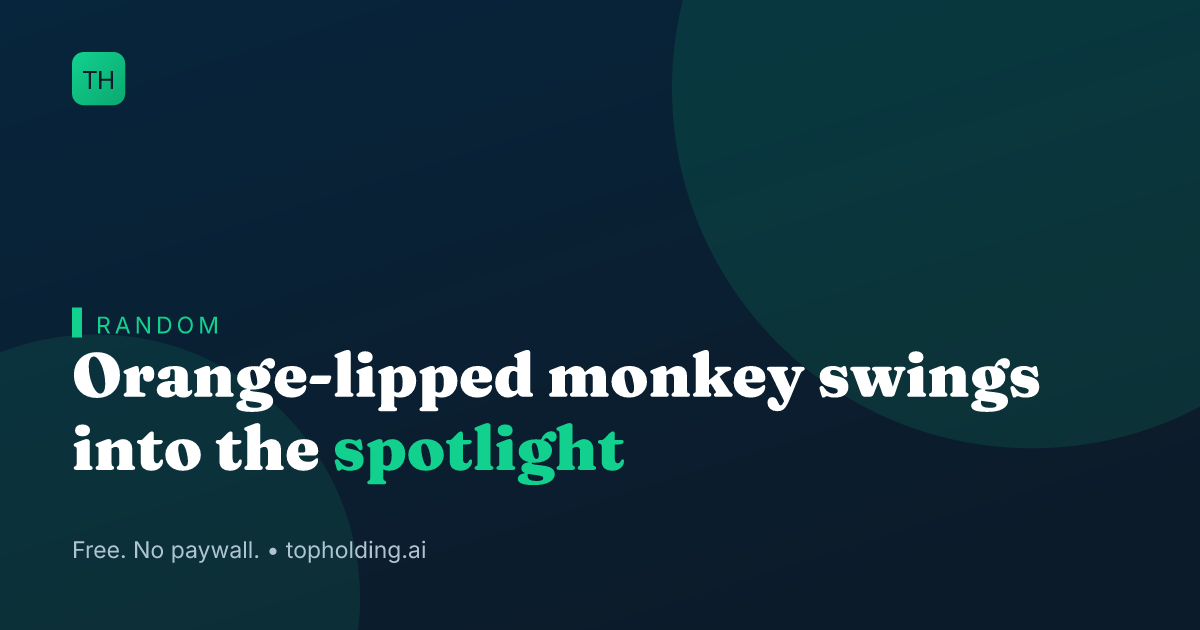 Orange-lipped monkey swings into the spotlight