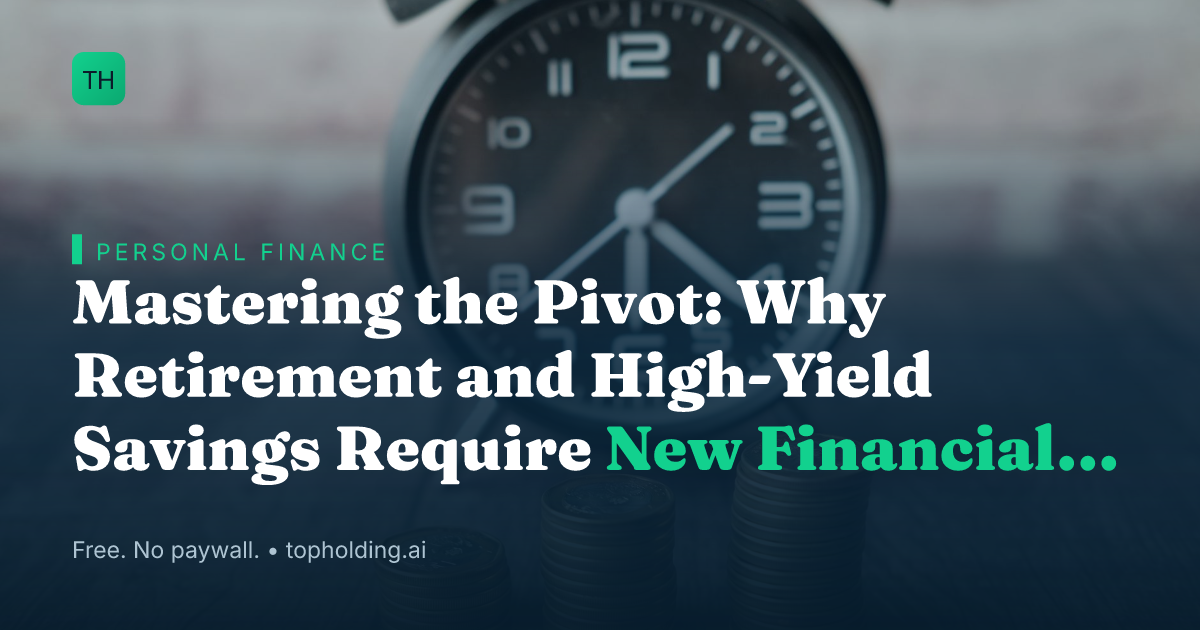 Mastering the Pivot: Why Retirement and High-Yield Savings Require New Financial Habits