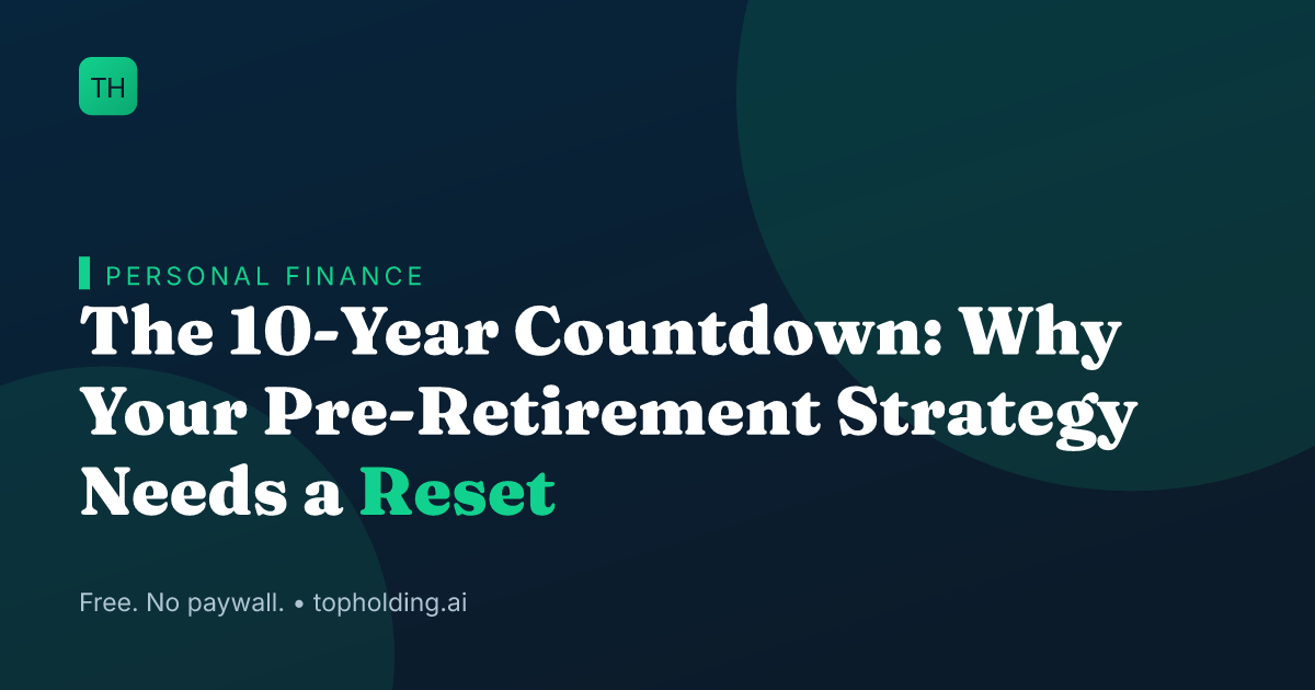 The 10-Year Countdown: Why Your Pre-Retirement Strategy Needs a Reset