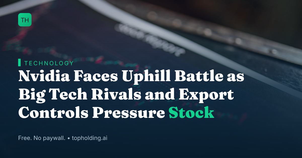 Nvidia Faces Uphill Battle as Big Tech Rivals and Export Controls Pressure Stock