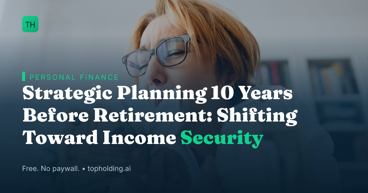 Strategic Planning 10 Years Before Retirement: Shifting Toward Income Security