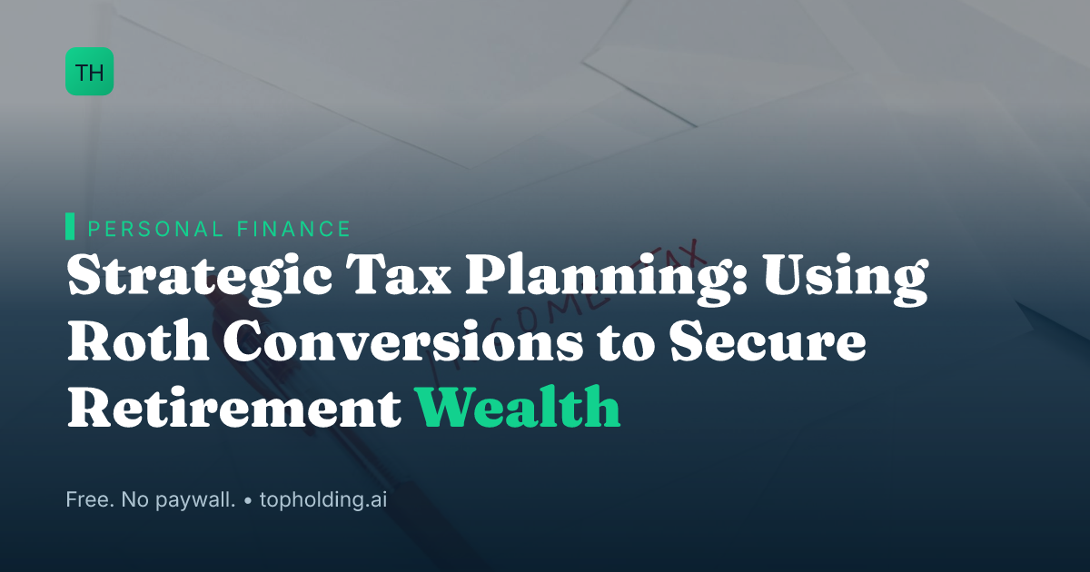 Strategic Tax Planning: Using Roth Conversions to Secure Retirement Wealth
