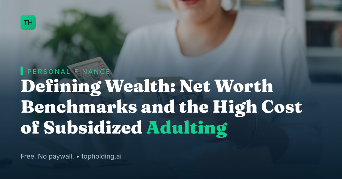 Defining Wealth: Net Worth Benchmarks and the High Cost of Subsidized Adulting