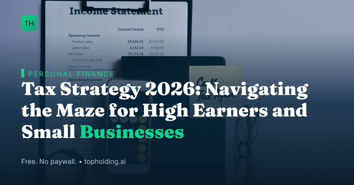 Tax Strategy 2026: Navigating the Maze for High Earners and Small Businesses