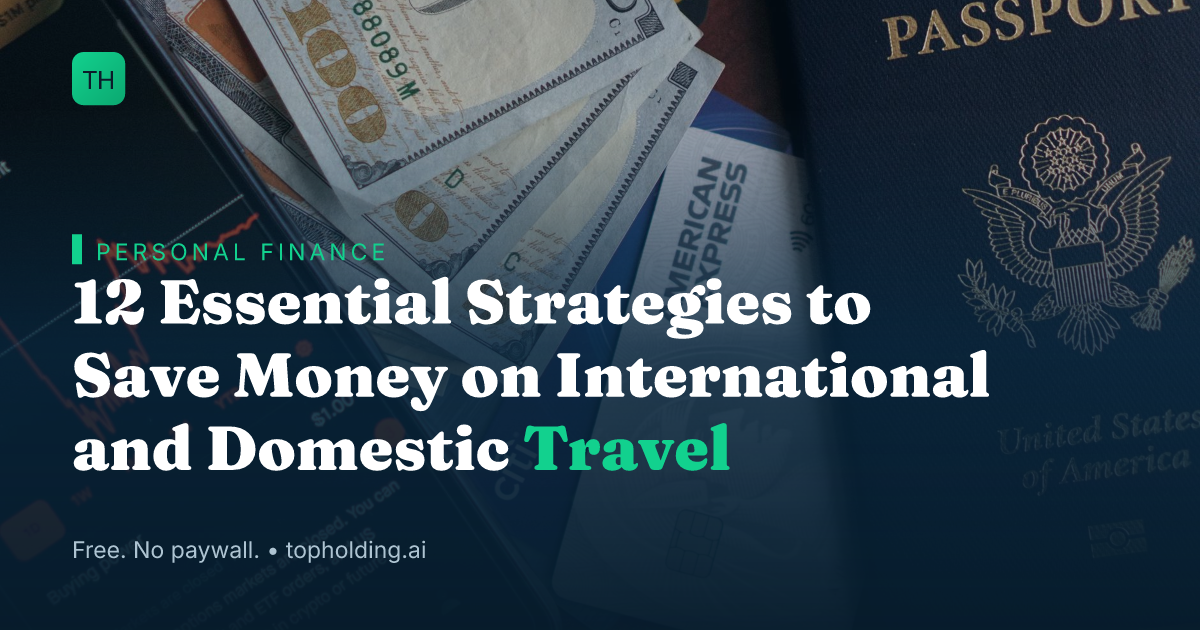 12 Essential Strategies to Save Money on International and Domestic Travel