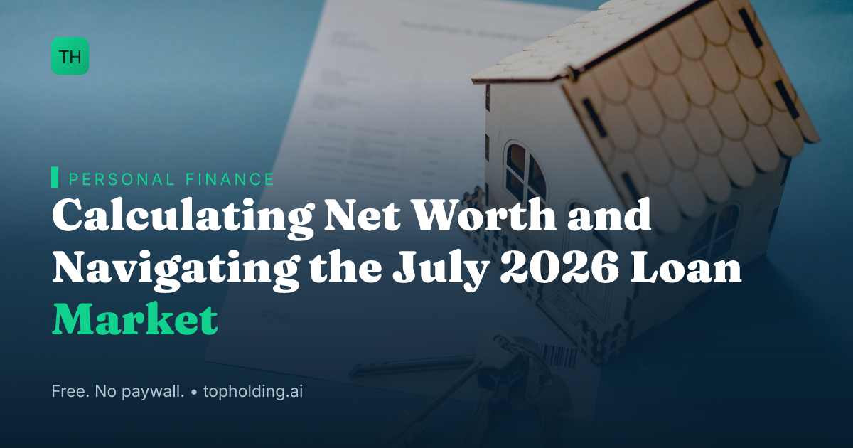 Calculating Net Worth and Navigating the July 2026 Loan Market
