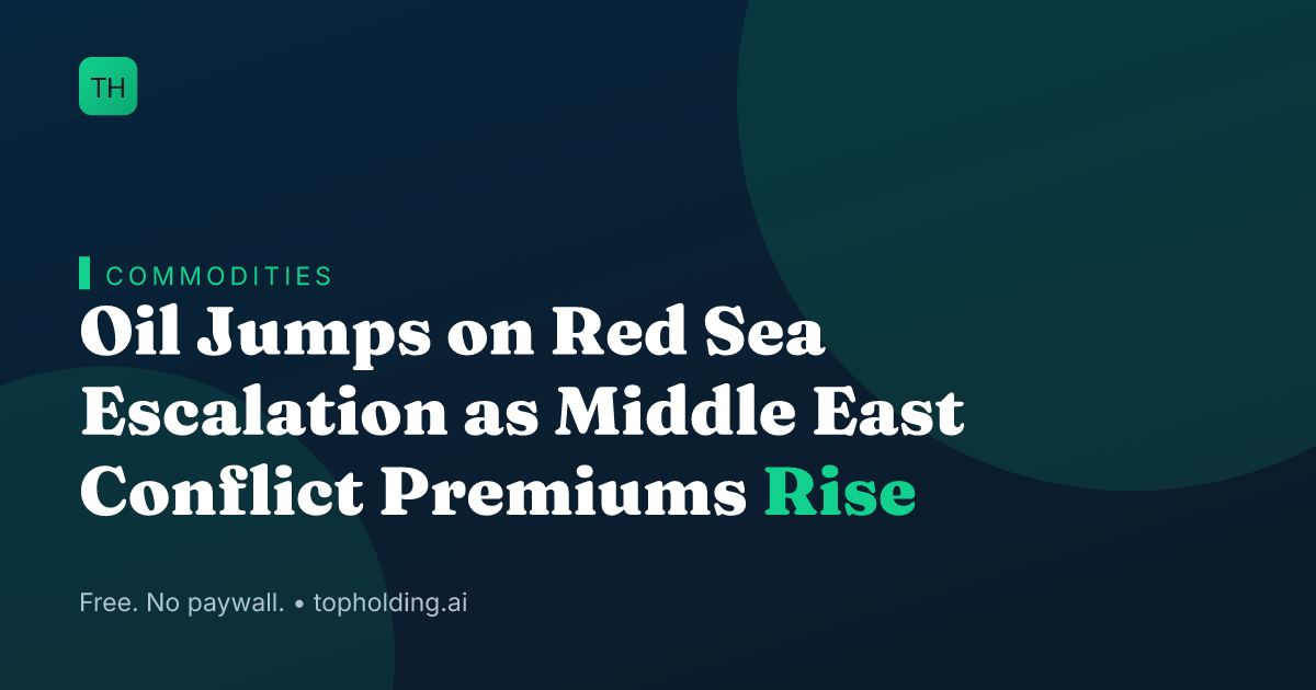 Oil Jumps on Red Sea Escalation as Middle East Conflict Premiums Rise