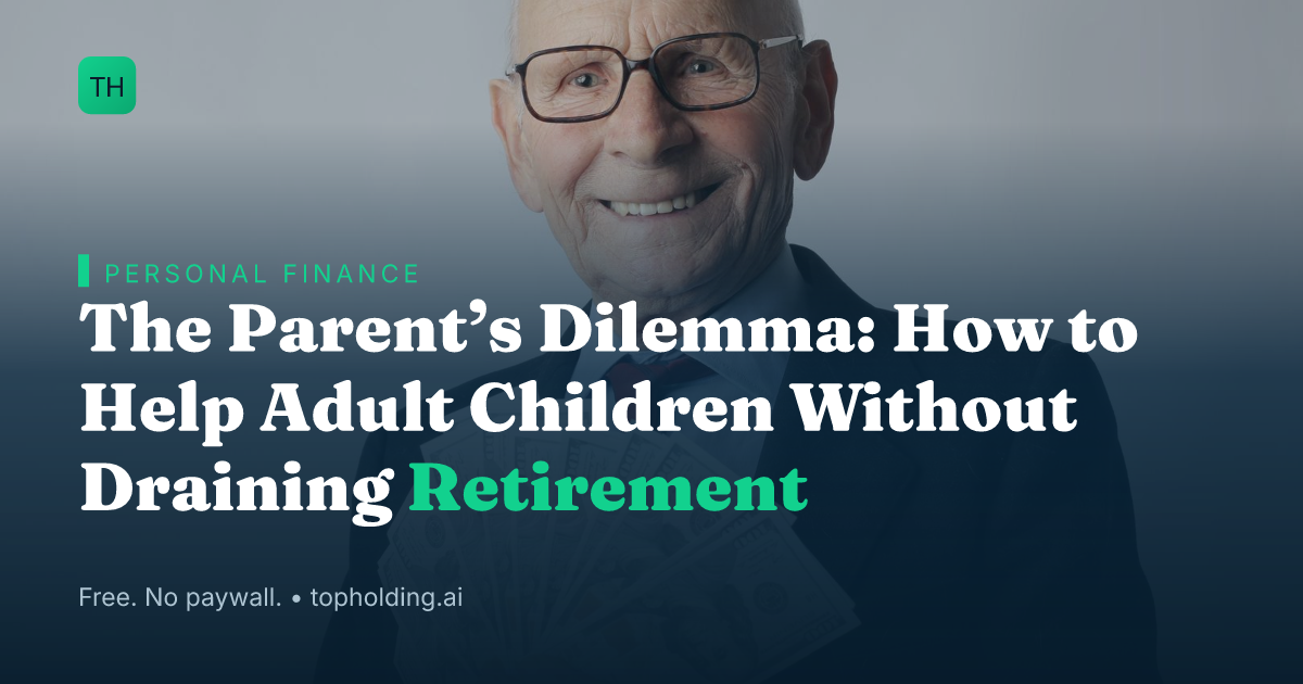 The Parent’s Dilemma: How to Help Adult Children Without Draining Retirement