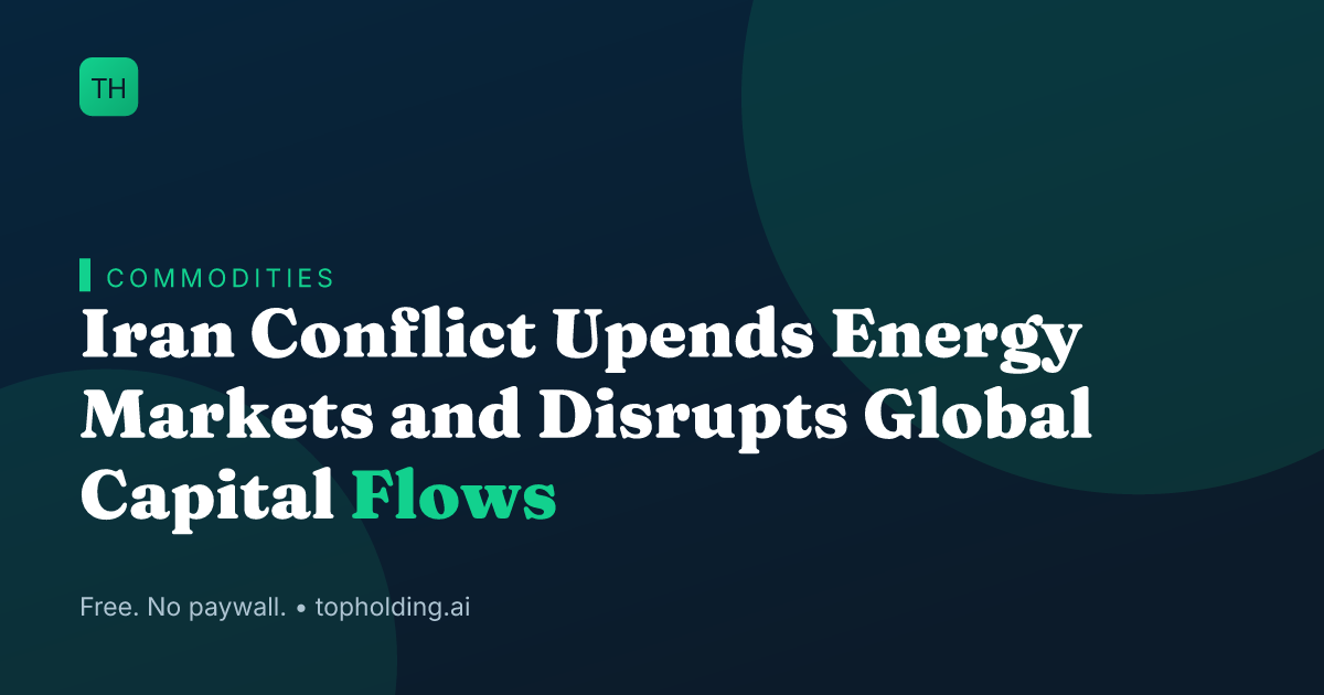 Iran Conflict Upends Energy Markets and Disrupts Global Capital Flows