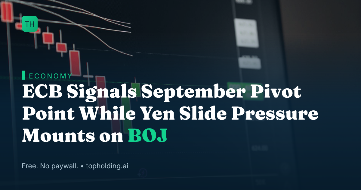 ECB Signals September Pivot Point While Yen Slide Pressure Mounts on BOJ