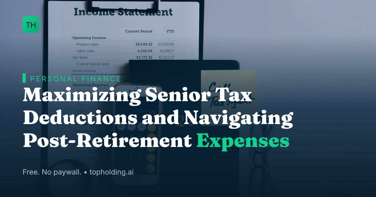 Maximizing Senior Tax Deductions and Navigating Post-Retirement Expenses