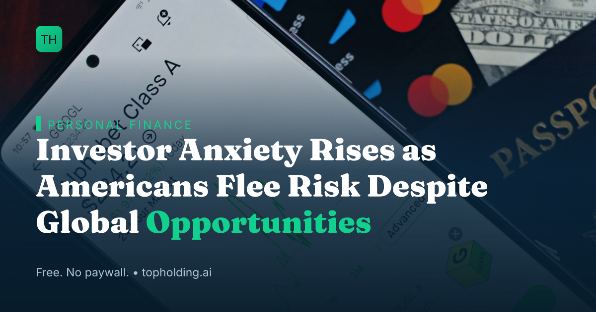 Investor Anxiety Rises as Americans Flee Risk Despite Global Opportunities