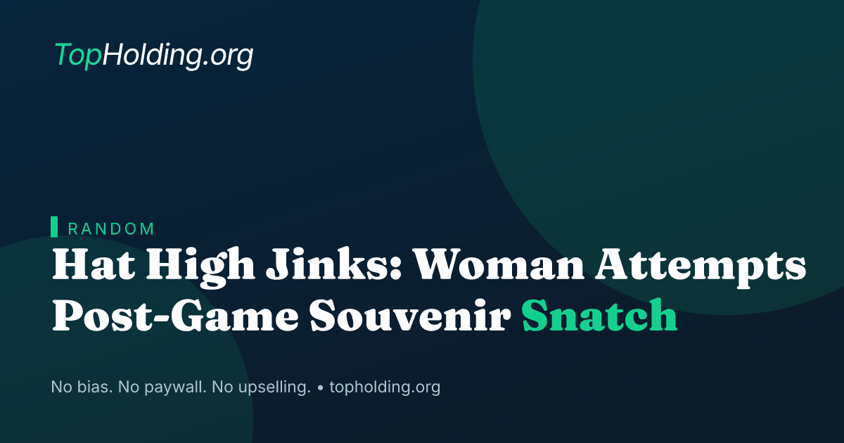 Hat High Jinks: Woman Attempts Post-Game Souvenir Snatch